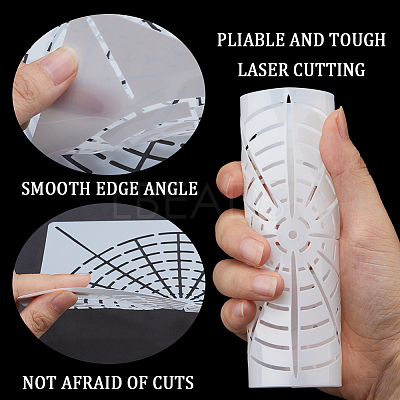 3 Sets 3 Style Plastic Tie-Dye Template DIY-GF0008-55-1