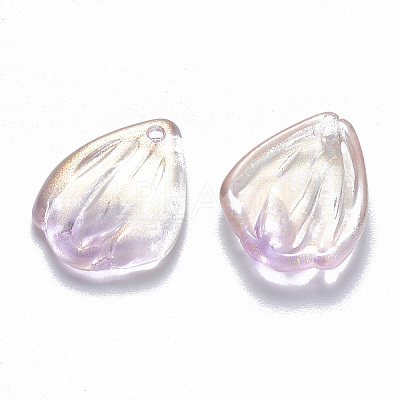 Transparent Spray Painted Glass Pendants LS-GLAA-T016-27A-1