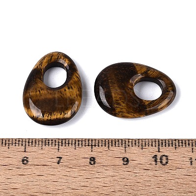 Natural Tiger Eye Pendants G-N361-06E-1