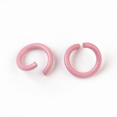 Spray Painted Iron Open Jump Rings IFIN-F149-F11-1