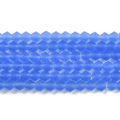 Imitate Austrian Crystal Frosted Glass Beads Strands EGLA-A039-T4mm-MD07-1
