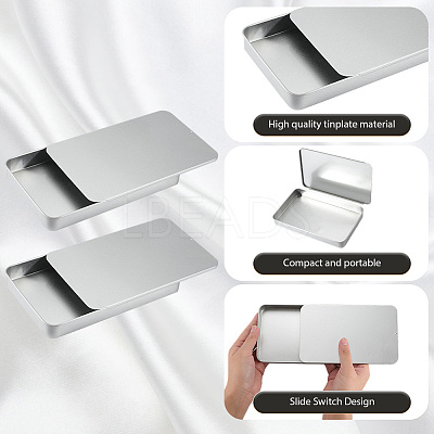 2Pcs Slide Top Tinplate Trinket Storage Boxes CON-SP0001-22B-02-1