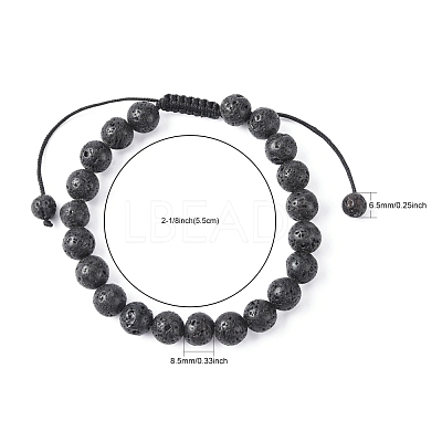 Adjustable Nylon Cord Braided Bead Bracelets BJEW-F308-55G-1