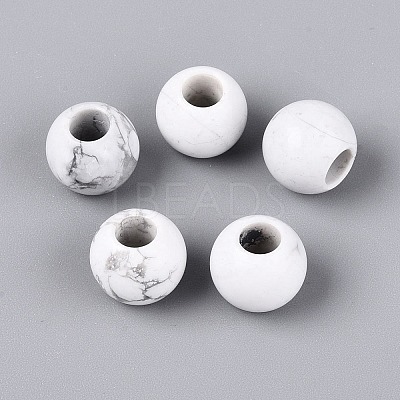 Natural Howlite European Beads G-Q602-09A-06-1