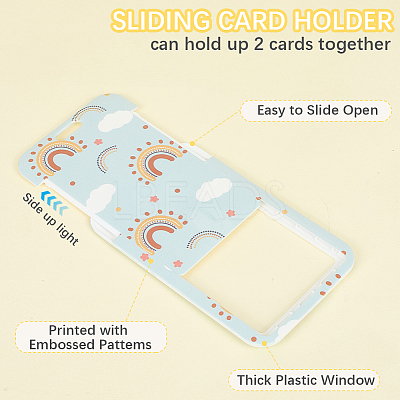 Plastic ID Card Sleeve with Polyester Lanyard Strap AJEW-WH20017-33D-1