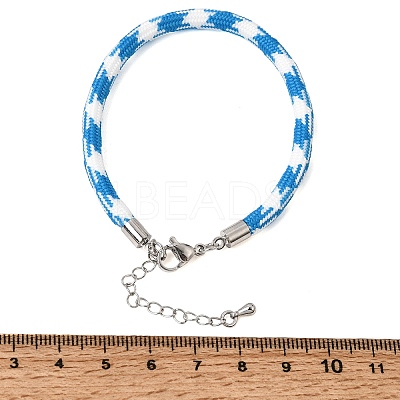Braided Round Polyester Cord Bracelet Makings FB-CBAEDA0-01P-32-1