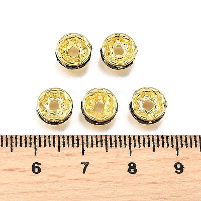 Brass Rhinestone Spacer Beads RB-A014-Z8mm-02G-1
