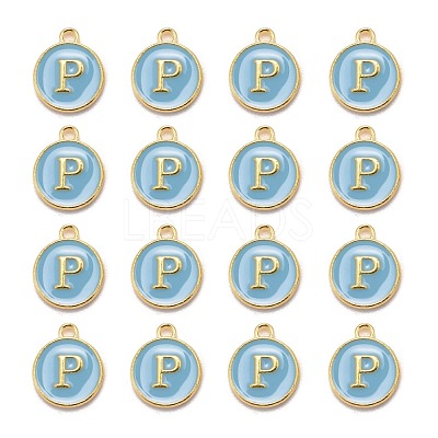 Golden Plated Alloy Enamel Charms ENAM-S118-04P-1
