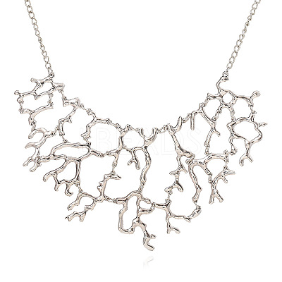 Alloy Bib Necklaces foe Women FS-WGD6134-01-1