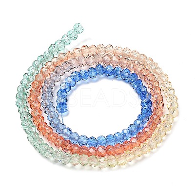 Transparent Painted Glass Beads Strands X1-DGLA-A034-T2mm-A02-1