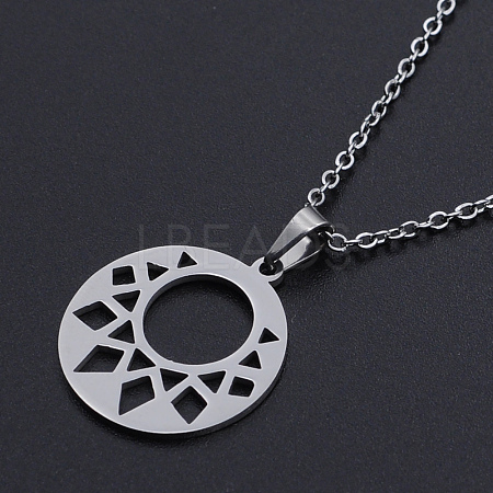 Non-Tarnish 201 Stainless Steel Pendants Necklaces NJEW-S105-JN683-45-1-1