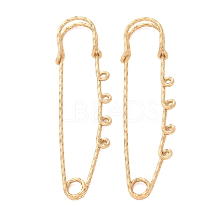 304 Stainless Steel Safety Pins Brooch Findings STAS-C181-01F-G-1