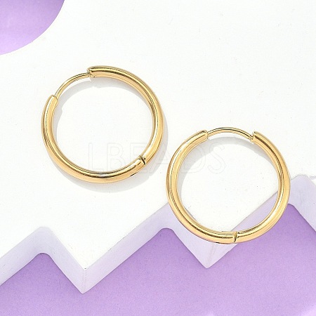 Ion Plating(IP) 304 Stainless Steel Huggie Hoop Earrings EJEW-F111A-20mm-G-1