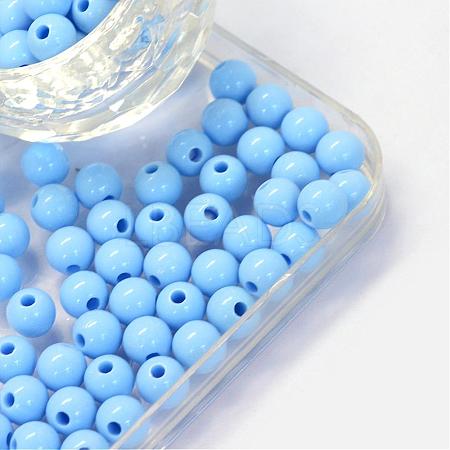 Opaque Acrylic Beads MACR-S802-6mm-QZ47-1