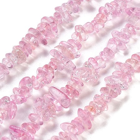 Transparent Crackle Glass Beads Strands GLAA-U004-01M-1