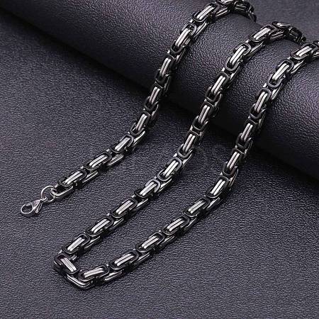 Stainless Steel Byzantine Chains Necklaces for Men FS-WG56795-124-1