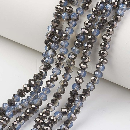 Electroplate Glass Beads Strands EGLA-A034-J4mm-P05-1