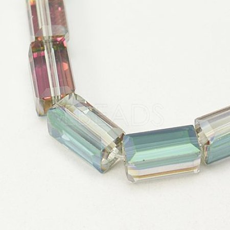 Electroplate Glass Beads EGLA-J023-12x6mm-WLS13-1