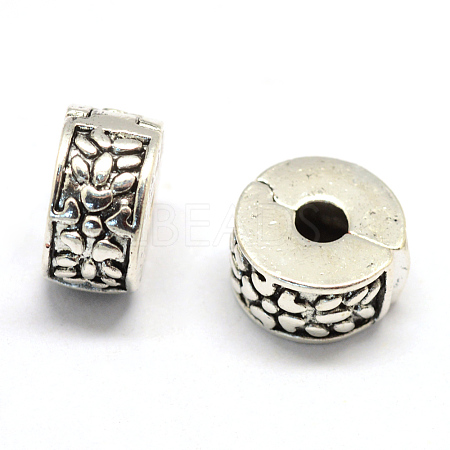 Alloy European Style Clasps PDLC-R001-18AS-1