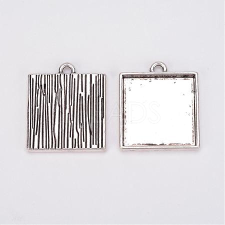 Alloy Pendant Cabochon Settings PALLOY-A19951-AS-LF-1