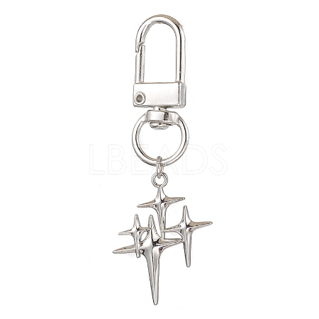 Star Alloy Pendant Decoraton HJEW-JM02029-01-1