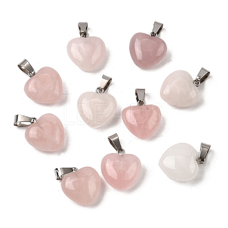 Natural Rose Quartz Pendants G-I311-A13-1