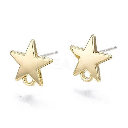 Alloy Stud Earring Findings PALLOY-T064-62LG-RS-1