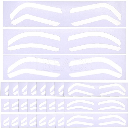 60Pcs 3 Styles Plastic Eyebrow Tattoo Practice Skin AJEW-CP0009-58B-1
