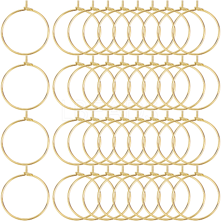 200Pcs Brass Wine Glass Charm Rings KK-SP0001-31A-G-1