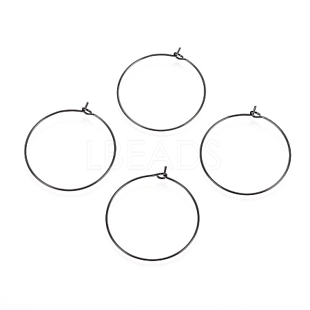 316L Surgical Stainless Steel Hoop Earring Findings LS-X-STAS-D164-01B-1