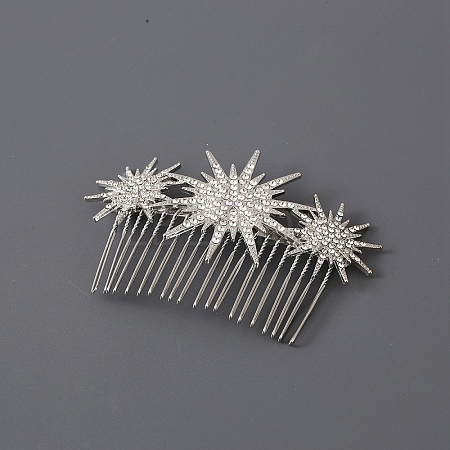 Star Alloy Rhinestone Hair Combs LS-PW-WG71773-02-1