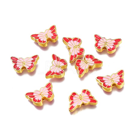 Alloy Enamel Beads ENAM-H322-01G-1