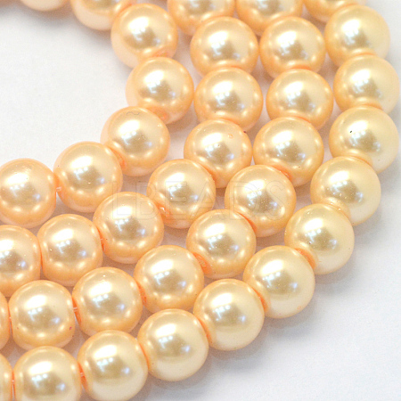 Baking Paint Glass Pearl Bead Strands HY-Q003-3mm-61-1
