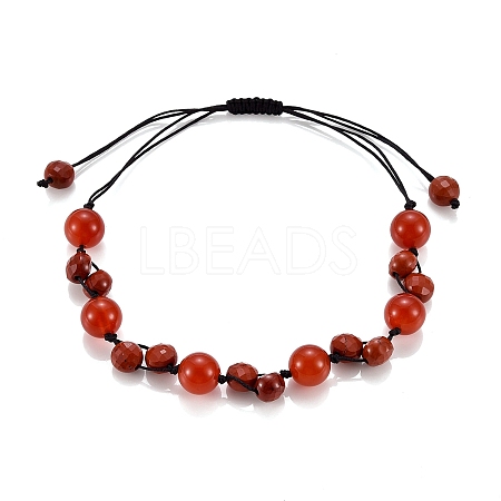 Adjustable Nylon Thread Braided Bead Bracelets BJEW-JB05475-03-1