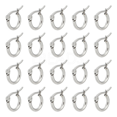 Unicraftale 40 Pairs 304 Stainless Steel Hypoallergenic Hoop Earrings EJEW-UN0002-35-1