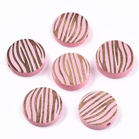 Painted Natural Wood Beads WOOD-T021-50A-05-1