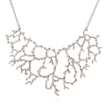 Alloy Bib Necklaces foe Women FS-WGD6134-01-1